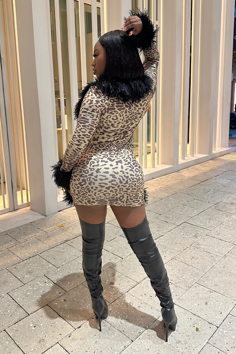 Kim Leopard Print Dress
