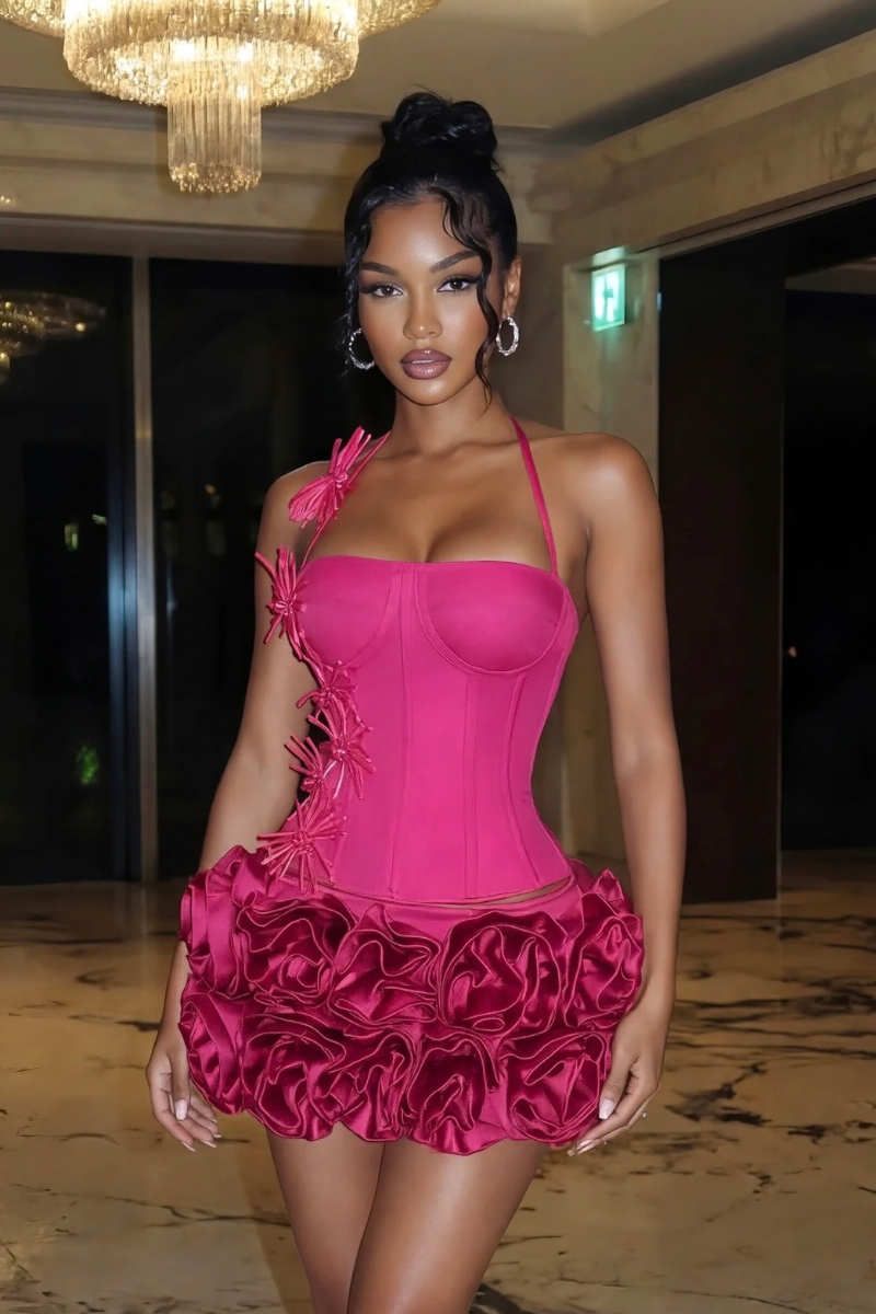 Pink Goddess Skirt Set