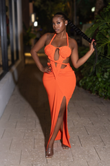Mariah Rope Dress - Orange