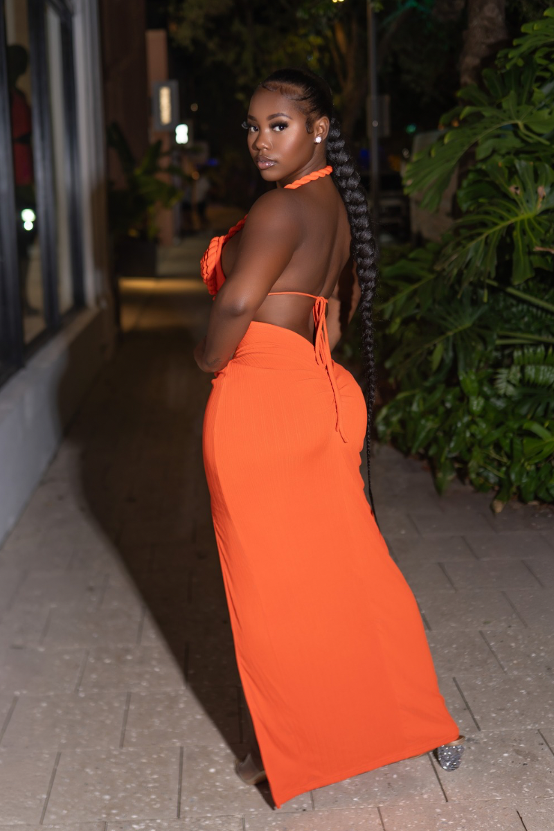 Mariah Rope Dress - Orange