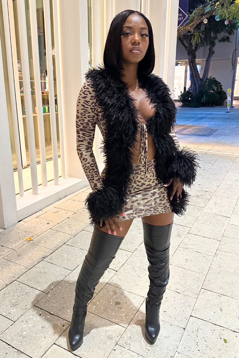 Kim Leopard Print Dress